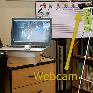 Webcam-on-clothes-airer